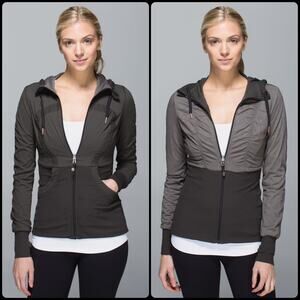 Lululemon Dance Studio Jacket III Dark Wren Hooded Zip Women’s Size 6 RARE